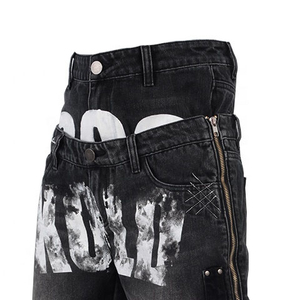 กางเกงขาสั้นลำลองผู้ชายลายทางสีน้ำเงินผ้าเนื้อดีเอวสองชั้นออกแบบโดยโรงงานผลิตเสื้อผ้าบุรุษลายเรียบ ลูปิน เฟลท์ ขายดี - Product Image 3