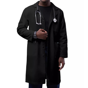 เสื้อกาวน์แพทย์แขนยาวแบบสั่งทำพิเศษสำหรับผู้ชาย ชุดแพทย์มืออาชีพ ตรวจจับเข็ม ใช้ในโรงพยาบาล ไซส์ XL - Product Image 6