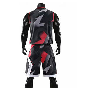 ชุดบาสเก็ตบอลระบายอากาศได้ดีสำหรับผู้ชายพิมพ์หมายเลขชื่อและโลโก้ชุดบาสเก็ตบอล - Product Image 2