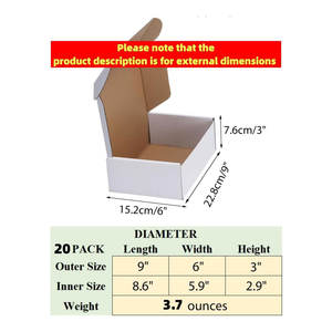 Ensemble de nouvelles boîtes d'expédition en carton ondulé blanc-Expéditeurs de littérature aux prix d'usine en gros en vrac - Product Image 2