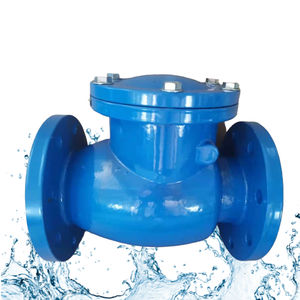 Vanne ductile <span class=keywords><strong>anti</strong></span>-<span class=keywords><strong>retour</strong></span> oscillante GGG50 extrémité à bride PN10 classe 150 ANSI JIS DIN BS pour siège métallique à revêtement époxy pour gaz industriel - Product Image 5