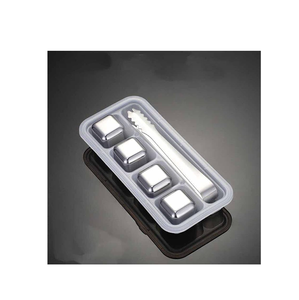 Bebida de vino para fiestas Cubitos de hielo reutilizables de acero inoxidable al por mayor para beber forma redonda y al mejor precio artesanía natural - Product Image 1