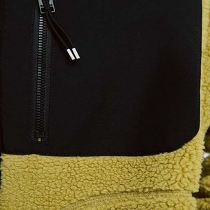 Veste en polaire sur mesure à manches longues avec col montant et broderie, couleur unie, chaude, pour homme, coupe ample, pour l'hiver - Product Image 6