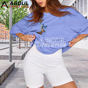Camiseta de Algodón Extra Grande para Mujer, Corte Holgado, Informal, Top de Verano, Moderna, para Uso Diario - Product Image 4