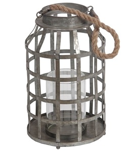 Portavelas de hierro galvanizado hecho a mano de alta calidad, juego de Faroles, 2 tubos de vidrio, votivo, a prueba de viento, decoración del hogar, Material de acero - Product Image 2