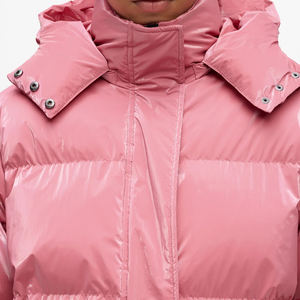 Nouvelle veste d'hiver coupe-vent pour femme à manches longues en duvet / Vente en gros, vêtements décontractés OEM, vestes matelassées à fermeture éclair intégrale pour femmes 2026 - Product Image 4