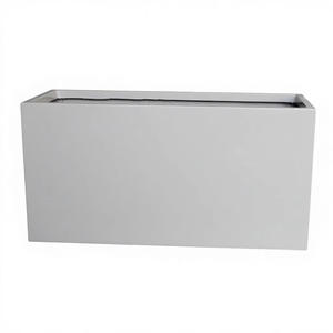 High Quality Modern FRP Square Planter Grey Color Smooth Finish Fiberglass Pot for Home Office Indoor <b>Outdoor</b> Use - Product Image 1