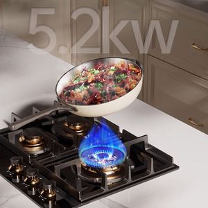 Table de cuisson à gaz carrée à trois brûleurs, allumage électronique, surface en acier inoxydable, classe d'efficacité énergétique, gaz naturel disponible - Product Image 5