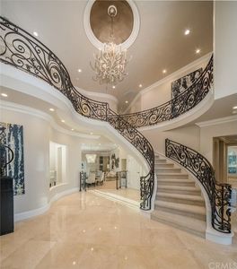 Phong cách hiện đại trong nhà hội trường vòm cầu thang truyền thống thiết kế cong với kim loại lan can cho căn hộ - Product Image 2