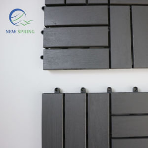 Design moderne Revêtements de sol pour terrasse et terrasse extérieurs à emboîtement teints bruns Parquet en bois d'acacia facile à installer - Product Image 3