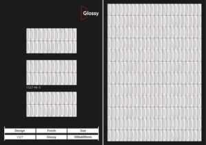 กระเบื้องเซรามิกติดผนังขนาด 300x600 มม. สำหรับห้องน้ำและห้องครัว ผิวมันเงา/ด้าน ลายแกะสลักแบบน้ำตาล ดีไซน์หรูหราสำหรับตกแต่งผนังภายใน  มีความต้องการสูง - Product Image 3