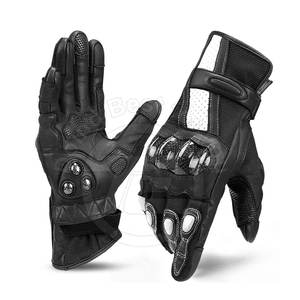 Guantes de cuero para moto de carreras de dedo completo para hombre con compatibilidad con pantalla táctil Equipo deportivo de protección - Product Image 1