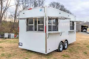 Hot Sale Orange Mobile Kitchen Trailer Fully Equipped Chicken Sushi Hot Dog Fast <strong>Food</strong> <strong>Truck</strong> Made Durable Fiberglass Aluminum - Product Image 4