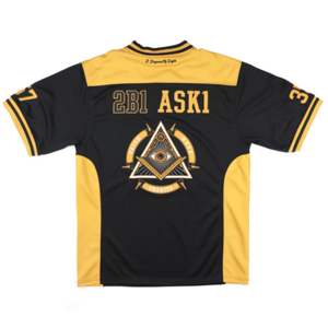 Maillot de football Mason 100% polyester noir |   Broderie du logo de l'équipe devant/arrière/sur les épaules |   Short pour homme, anti-humidité, UPF 50+ - Product Image 2