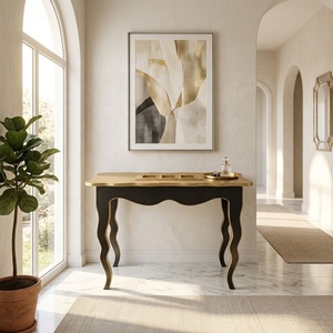Table console moderne Table console de style français Table d'entrée en bois Table d'entrée en bois d'acajou Meubles anciens contemporains - Product Image 2