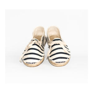 Alpargata plana de diseño moderno para mujer, parte superior de algodón teñido con hilo de calidad superior, transpirable, ligera para el verano, logotipo personalizado - Product Image 1