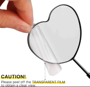 กระจกแต่งหน้าสเตนเลสรูปหัวใจใช้ซ้ำได้สำหรับการต่อขนตาอุปกรณ์เสริมสำหรับการต่อขนตา - Product Image 2