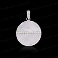 Meilleure qualité plaqué or 18 carats 925 argent 20mm demi Zircon breloque lunette vierge montage pendentif réglage lait maternel bricolage souvenir bijoux