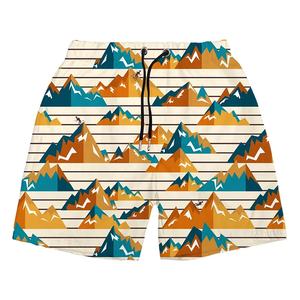 Men's Fashion Breathable Cotton Polyester Short Shorts Men's-Beach <b>Trousers</b> Plus-Size Swimming-Striped Quick-Dry Pants - Product Image 4