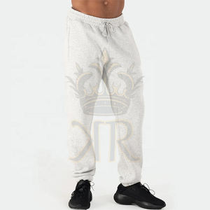 กางเกงสเวตเตอร์ของผู้ชายผ้าฟลีซผ้าโพลีเอสเตอร์เอวสูงมีซิปแบบลำลองโอเวอร์ไซส์ - Product Image 5