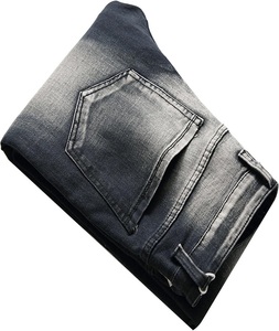 Mens Vintage Distressed Ripped Breathable Denim <b>Jeans</b> <b>Button</b> Regular Fit Cotton Streetwear Dark Winter Y2K Trendy Urban - Product Image 3
