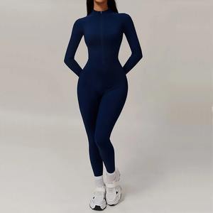 Women's Tracksuit Yoga Set Winter One Piece Fitness Rompers Long Sleeved Sportswear Gym Set Workout Clothes - Product Image 4