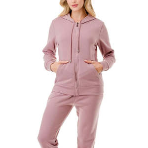 Autumn/Winter Women's Casual Two-Piece Hoodie & <b>Trousers</b> Suit 100% Cotton Quick-Dry Breathable Full-<b>Length</b> Sleeves <b>Short</b> <b>Length</b> - Product Image 2