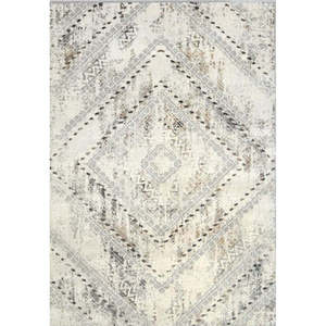 Modern <b>Velvet</b> Abstract Vintage Cream Grey <b>Rug</b> for Bedroom Office Hotel Hallway - Product Image 1