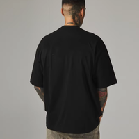 Logo personnalisé Boxy Fit Tshirt pour hommes Coton épais 240gsm côtes Ras du cou Épaule tombante Surdimensionné Streetwear T-shirts pour hommes