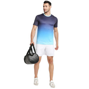 Men's Quick-Drying Summer Sports <b>T</b>-<b>Shirts</b> Breathable Collar Outdoor Racing Top With Contrast <b>Colors</b> Printed Sublimation Design - Product Image 3