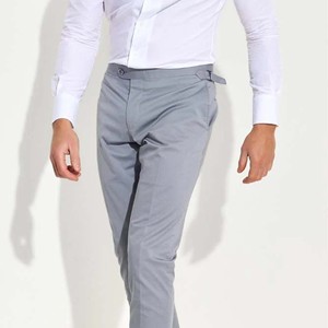 High End Custom Oversized Black Tie Rope White Edge Heavyweight Wide Straight <b>Leg</b> Sweatpants Men's Pants Washed - Product Image 2