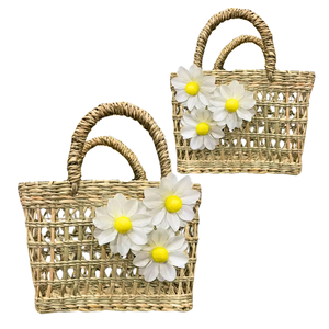 Bolso de mano de hierba marina hecho a mano, bolsas de hierba marina de Vietnam, diseños hechos a mano personalizados únicos, cestas de regalo para el Día de San Valentín - Product Image 1