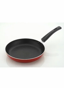 Poêle à frire incurvée antiadhésive rouge de qualité supérieure 24 cm en acier inoxydable Base à induction Design concave Ustensiles de cuisine écologiques par Anax Impex - Product Image 2