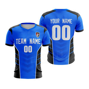 Maillot de football unisexe en tissu 240/260g, 100% polyester, haute qualité, tailles personnalisées, créez votre propre design, en stock, best-seller - Product Image 2
