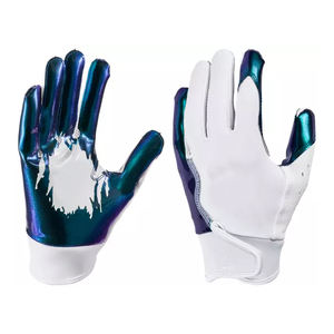 Gants de football américain personnalisés en gros, logo personnalisé pour les gants de football américain par temps froid, en vente - Product Image 1