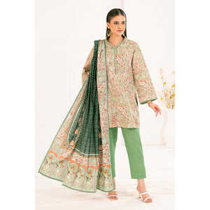 Conjunto de 3 Piezas de Salwar Kameez de Algodón Estampado Khaddar con Dupatta K-52043, Vestido Pakistaní para Festivales y Ropa Étnica, Vestidos Indios - Product Image 5