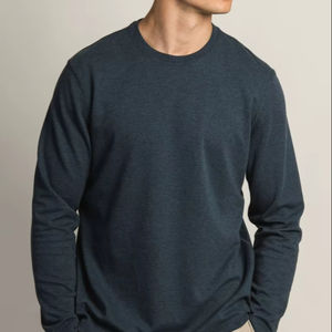 เสื้อยืดแขนยาวสำหรับผู้ชายผ้าฝ้าย100% ทนทานและใส่สบายทำตามสั่ง - Product Image 1