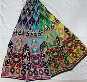 Diseño exclusivo Premium Pure Viscos Dola Jacquard Lehenga Kali Pogisan estampado ecológico bordado vestido de mujer de punto - Product Image 1