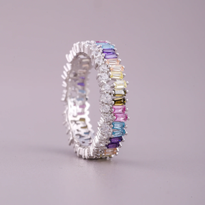 Joyería de moda personalizada de alta calidad Iced Out 925 Sterling Silver Round Cut Leb Grown Diamond Anillo de diseño único para hombres - Product Image 2