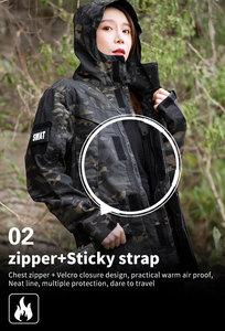 Chaqueta Softshell recubierta personalizada para hombre con cuello levantado y cierre de cremallera impermeable y transpirable chaqueta de lluvia y nieve de otoño - Product Image 5