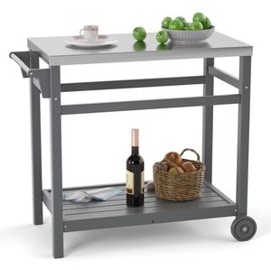 Stainless Steel <b>Serving</b> Wine bar Cart for Home Catering Hotel Restaurant Kitchen Food <b>Serving</b> <b>Trolley</b> Wine & Glasses Holders - Product Image 2