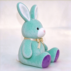 Conejito de peluche único, conejo de peluche verde, peluche de conejo, juguete de peluche para niños, peluche de Pascua, conejo suave - Product Image 3