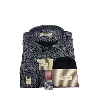 Polo en satin pour hommes, design personnalisé, style rayé imprimé Slimfit - Product Image 3