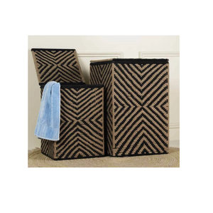 High Quality Hot Selling Handmade Macrame Straw Seagrass Storage <b>Basket</b> <b>with</b> <b>Handle</b> for Home Decoration - Product Image 1