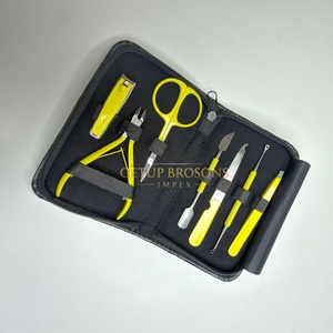 Manicure <b>Set</b> Professional 8-in-1 <b>Nail</b> Clippers Yellow Kit Pedicure Care Tools Stainless Steel Women Grooming Box 20Pcs Travel - Product Image 2