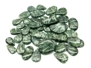 100% Cabochon de séraphinite naturelle de haute qualité pierre précieuse en vrac polie pour la fabrication de bijoux incroyable forme de mélange de haute qualité - Product Image 3