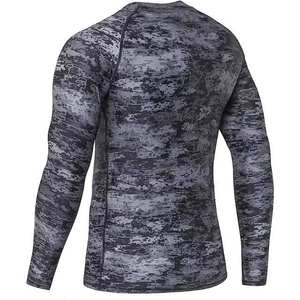 Camiseta Deportiva de Manga Larga para Hombre, Diseño de Camuflaje, Poliéster/Spandex, Cuello Transpirable, Secado Rápido, Antibacteriana - Product Image 5