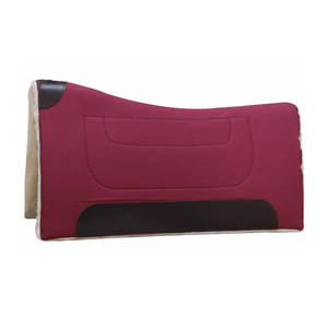 High Quality Butterfly Design Woolen Felt <b>Saddle</b> <b>Pad</b> with 18mm and 25mm Thickness Medium Oil Leather Contour Barrel Racing - Product Image 3