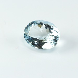 Aigue-marine naturelle facettée ovale avec iridescence, taille calibrée pour la fabrication de bijoux - Product Image 4