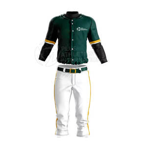 Uniforme de béisbol personalizado con Jersey abotonado y tela transpirable que absorbe la humedad Uniforme de béisbol de dos piezas - Product Image 1